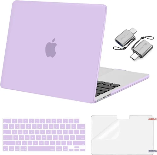 Vista 49 de Mosiso Funda para MacBook Air de 13 y 13.6 pulgadas, 2024, 2023 y 2022, M3 A3113, M2 A2681, Touch ID, carcasa rígida, cubierta de teclado, protector