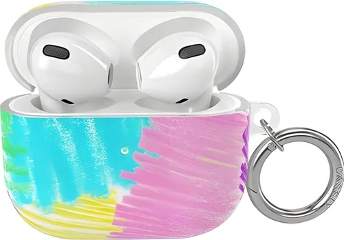 Vista 26 de Casely Funda compatible con AirPods 3 All Smiles Funda para AirPods con adhesivo de cara sonriente