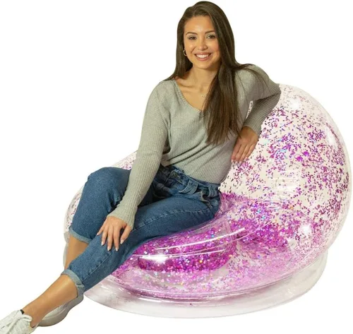 Vista 11 de Silla inflable con purpurina dorada Air Candy