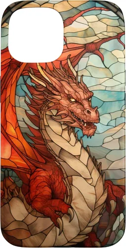 Vista 6 de Funda medieval para iPhone 11 con diseño de dragón de color rojo