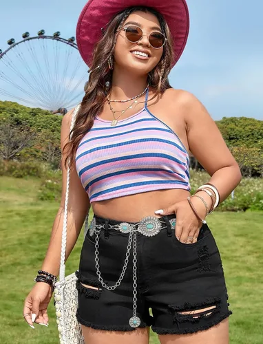Vista 2 de WHIPPY Cinturón de cadena para mujer, correa de cadena de eslabones de metal, vaquera occidental, turquesa, para vestido