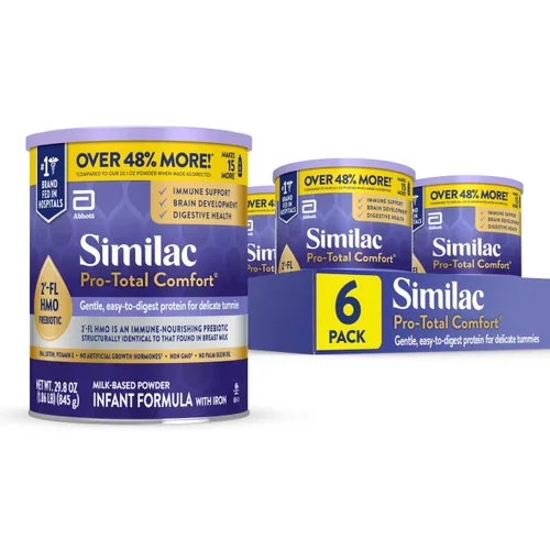 Vista 8 de Similac Fórmula infantil Pro-Total Comfort con hierro, envase de 20.1 oz
