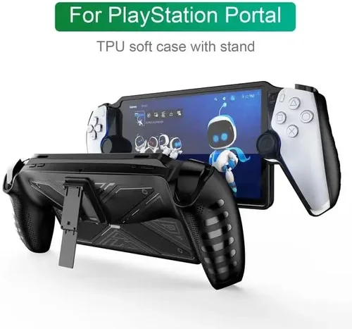 Vista 9 de Funda con soporte y protector de pantalla para PlayStation Portal Remote PlayPlayer, funda protectora con soporte para PS5 Handeld 2023 Accesorios