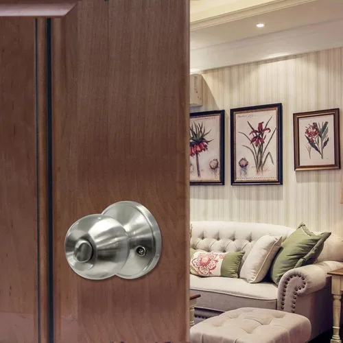Vista 8 de Probrico Paquete de 1 pomo redondo para puerta de cama/baño, función de privacidad para baño/dormitorio, manija