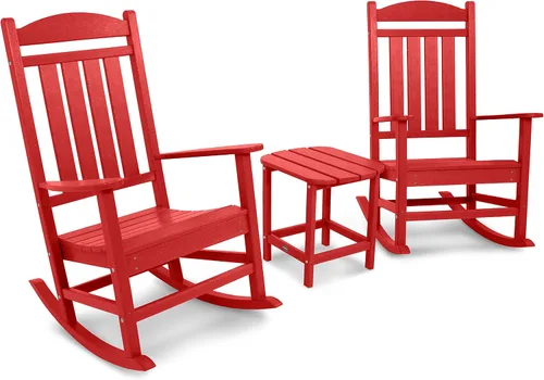 Vista 16 de POLYWOOD Juego de 3 piezas Presidential Rocker Aruba
