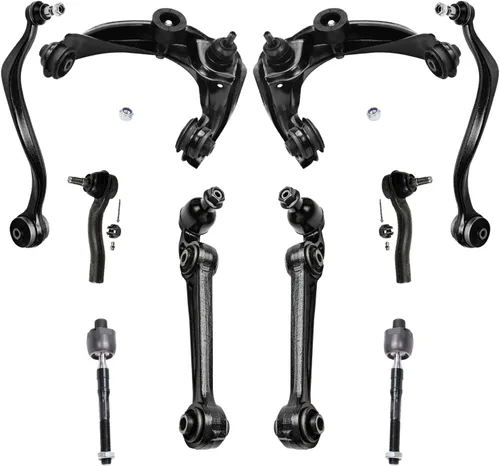 Vista 66 de Detroit Axle - Kit de suspensión delantera de 10 piezas para Jeep 2002-2004
