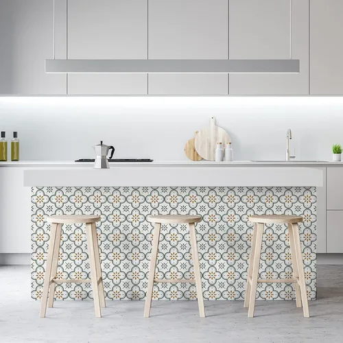 Vista 3 de Azulejos de Piso Despegar y Pegar Autoadhesivos de Vinilo para Cocina Baño Cuarto de Lavado Casa de Mascotas Chimenea 20 Hojas 8"x8" Calcomanías
