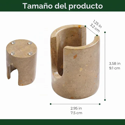 Vista 4 de Soporte de esponja de mármol para fregadero de cocina, plato de esponja, decoración rústica de granja (marrón oscuro)