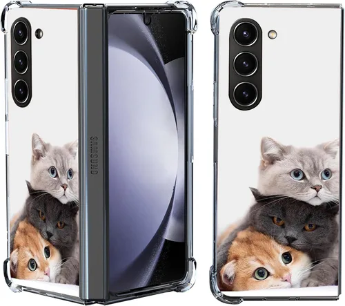 Vista 15 de Funda para Galaxy Z Fold 5, protección contra caídas de mandala de león colorido, a prueba de golpes, de cuerpo completo, resistente a los arañazos