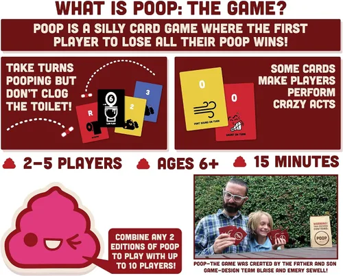 Vista 8 de Breaking Games Poop The Game - Juego de cartas familiar para 2 a 5 jugadores, a partir de 6 años