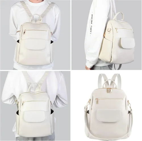 Vista 19 de Mochila de moda para mujer, impermeable, bolsa de viaje, bolsa de hombro convertible para mujer