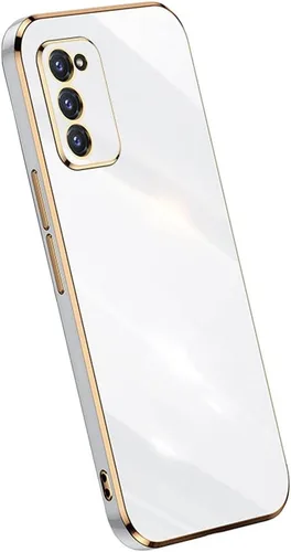 Vista 7 de Funda compatible con Galaxy S20 FE, bonita protección completa de lente de cámara y galvanizado a prueba de golpes, bordes de TPU suave, fundas Negro