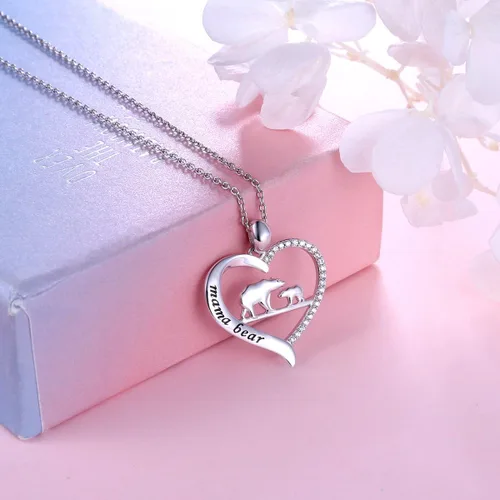Vista 2 de Collar de plata esterlina para mamá, regalo para el día de la madre, dije o brazalete para mamá
