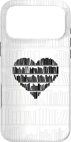 Vista 22 de Bookworm Book Lover Minimalist Heart White Case for iPhone 17