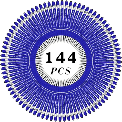 Vista 53 de Bolígrafos personalizados a granel con punta de lápiz capacitivo, 12 bolígrafos personalizados con logotipo de mensaje con nombre, bolígrafos