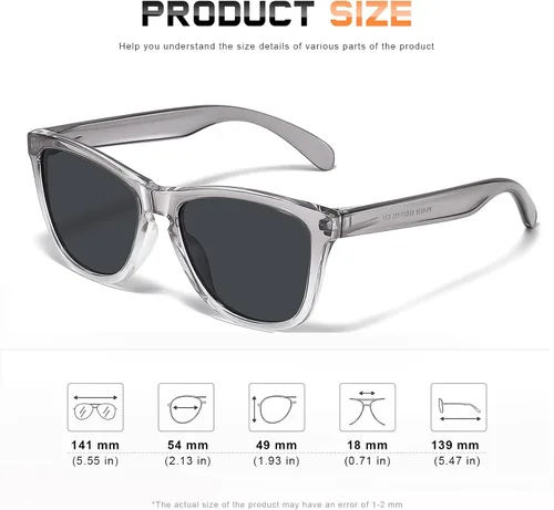 Vista 2 de Gafas de sol polarizadas para mujer, lentes de sol de diseño moderno con espejo, protección UV400, gafas de sol