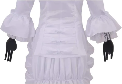 Vista 6 de White Victorian Bustle Dress Gown Halloween Costume Steampunk Victorian Gothic Cosplay Costume