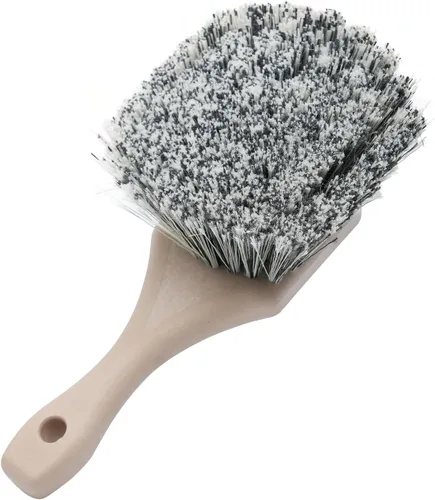 Vista 7 de Nanoskin Cepillo profesional de limpieza suave de superficies de 8.5 pulgadas con cerdas duraderas de poliestireno moteado, mango corto compacto