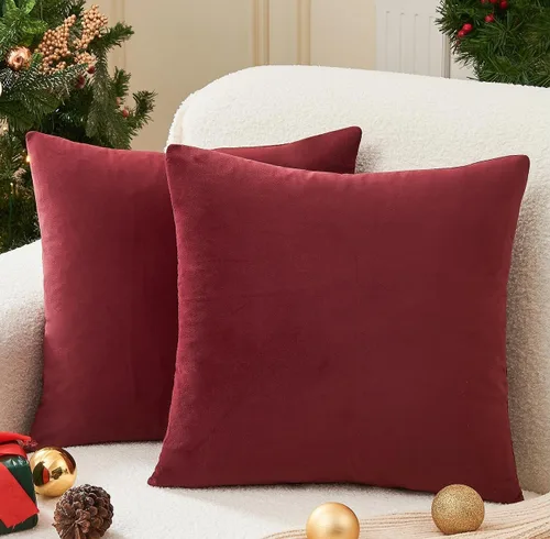 Vista 27 de Juego de 2 fundas de almohada decorativas de terciopelo de 16 x 16 pulgadas, fundas de almohada negras suaves para sofá, cama, sala de estar