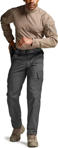 Vista 3 de CQR Men's Flex Ripstop Tactical Pants, Water Resistant Stretch Cargo Pants, Lightweight EDC Hiking Work Pants