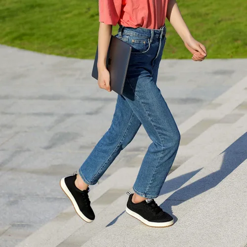 Vista 8 de STQ Zapatos deportivos de moda con cordones para mujer, zapatos casuales de negocios Zapatos superiores de malla transpirable para caminar