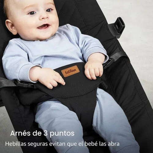 Vista 3 de Silla Saltarina para Bebé - Soporte Cómodo para los Momentos de Felicidad de tu Pequeño (Normal, Negro)