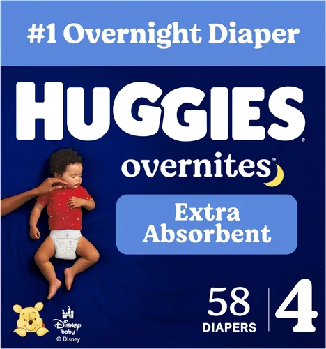 Vista 17 de Huggies Overnites - Pañales de noche talla 6 (más de 35 libras), 42 unidades, el embalaje puede variar