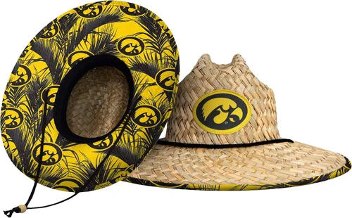 Vista 132 de FOCO - Sombrero de paja con logotipo de equipo universitario de NCAA y estampado floral para hombre