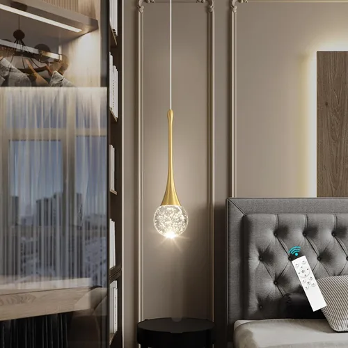 Vista 37 de Lámparas colgantes modernas para isla de cocina, LED, regulable, cristal glamuroso, iluminación colgante de techo para comedor, pasillo, dormitorio