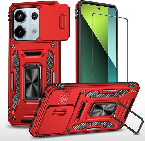 Vista 41 de Funda para Motorola Moto G 5G 2024 con protector de pantalla, funda protectora con protector de cámara, funda protectora con función atril para Moto