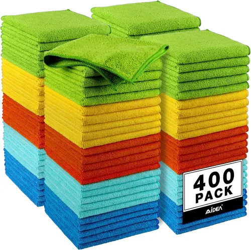 Vista 46 de AIDEA - Paño de limpieza de microfibra, 10 unidades, toallas de microfibra negras, 12 x 12 pulgadas Microfiber Towels for Cars, Wash Cloths, Lint