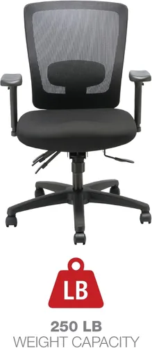 Vista 5 de Alera ALE Envy Series Silla multifunción de malla con respaldo medio, color negro