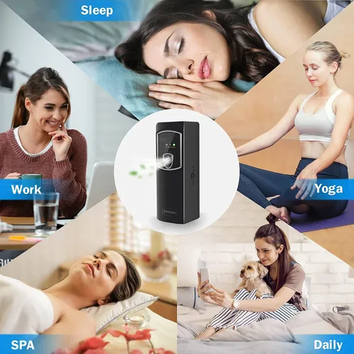 Vista 3 de SVAVO Dispensador automático de ambientador, montado en la pared/de pie, dispensador de aerosol automático programable para interiores, dormitorio