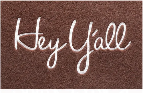 Vista 11 de Tapete de bienvenida al aire libre con texto en inglés "Hey Y'all" para puerta delantera, con parte trasera de goma, tapete