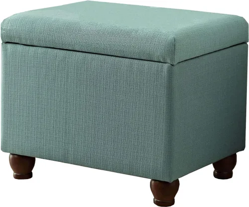 Vista 29 de Homepop Decoración para el hogar K7646-A862 Otomana de almacenamiento rectangular moderna tapizada Otomana con tapa con bisagras