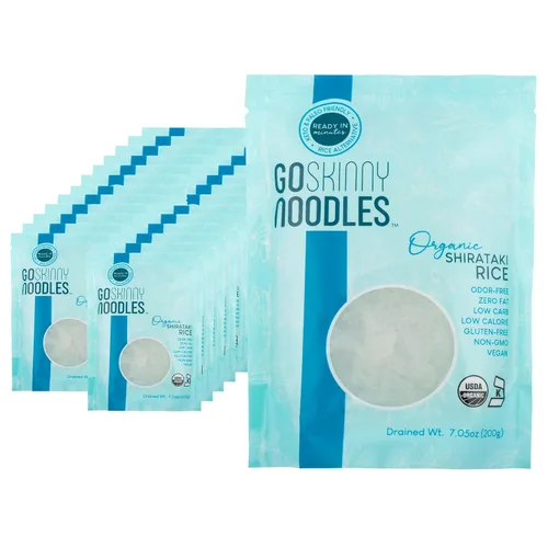 Vista 14 de GoSkinny Noodles Angel Hair (paquete de 6), Shirataki y Konjac orgánico, bajo en carbohidratos, bajo en calorías, sin gluten, vegano, keto, paleo