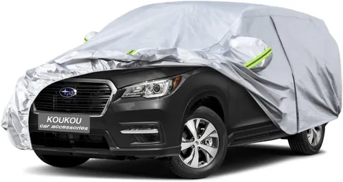 Vista 36 de KouKou Funda impermeable para automóvil SUV adecuada para BMW X1 de 2009 a 2025, 7 capas a prueba de viento para todo tipo de clima, cubierta