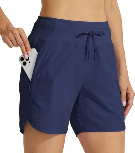 Vista 12 de Willit - Pantalones cortos deportivos de mujer para correr, 5 pulgadas, de secado rápido, para entrenamiento, senderismo, cintura alta, activos