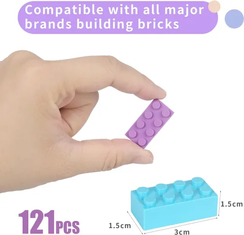 Vista 3 de Ladrillos de construcción compatibles con Lego Classic, (121)