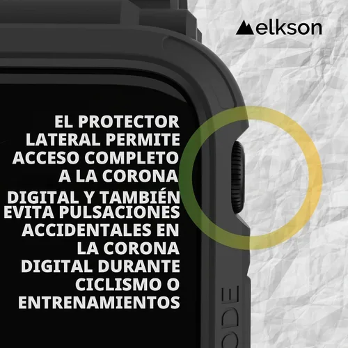 Vista 4 de Elkson Diseñado para Apple Watch Series SE3 9/8/7/6/5/4 [44/45mm], Funda Protectora Resistente de Grado Militar Quattro Pro Series con Correas
