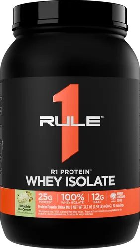 Vista 48 de Rule 1 Proteins R1 Protein Whey Isolate, crema de plátano, 23 porciones