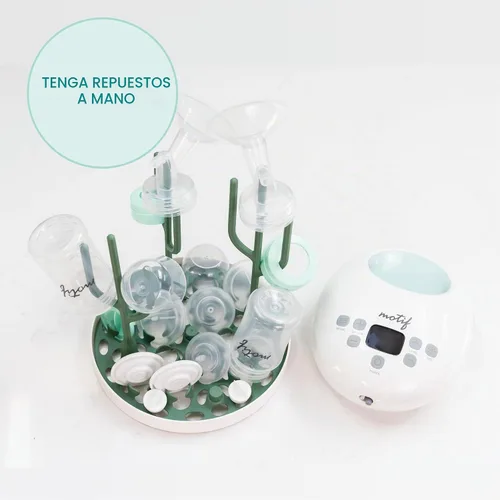 Vista 4 de Motif Medical Luna - Piezas de repuesto para extractor de leche, kit de reabastecimiento con recipientes de almacenamiento de leche, tapas