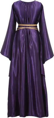Vista 3 de Zhitunemi Disfraz renacentista para mujer, talla grande, medieval, disfraz de Halloween, vestido gótico