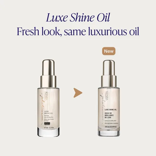 Vista 5 de Kenra Professional Platinum Luxe Shine Oil Gold Enriched Nourishing Elixir Enhances Shine & Manageability Thermal Protection Up To 450F