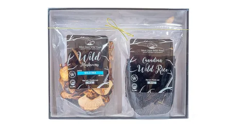 Vista 3 de West Coast Wild Foods Kit de sopa de hongos silvestres Arroz salvaje canadiense de 16 onzas - Mezcla de hongos 1.4 onzas Receta incluida