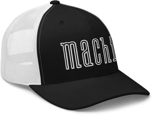 Vista 6 de Vintage Stang Mach 1 Retro Muscle Car Trucker Cap Snapback Sombrero, Transparente