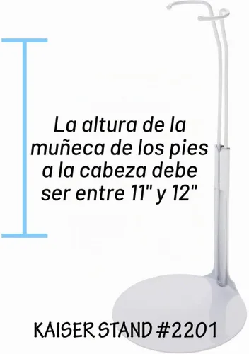 Vista 3 de Kaiser Soporte de muñeca 2201 - Muñeca blanca de 11" a 12" de cintura pequeña Muñecas de moda como Barbie