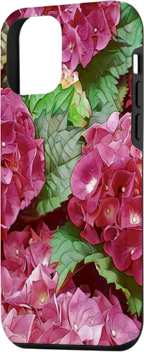 Vista 2 de iPhone 12 mini Rosa Hortensia Flor Estética