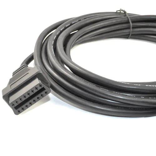 Vista 7 de Cable OBD II OBD2 de 16.4 pies de 16.4 ft/16.4 pies de ángulo derecho/izquierdo macho a hembra Cable de extensión OBD para coche Auto Diagnóstico