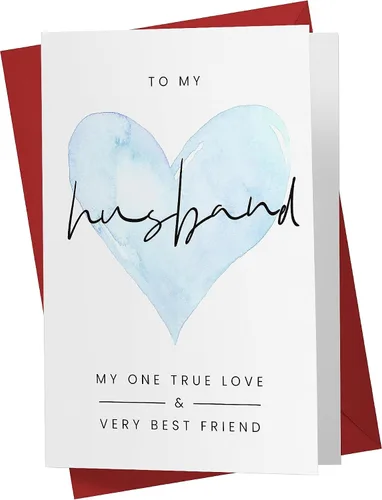Vista 8 de Karto Sweet Birthday Card for Husband Him - Each Day Large 5.5x8.5 in, for Spouse Partner, with Envelope